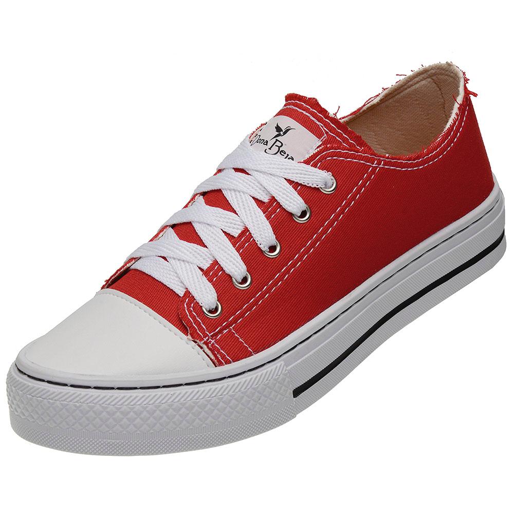 tenis casual feminino vermelho